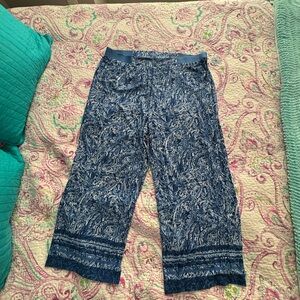 Ruby Rd. Blue Paisley Pants